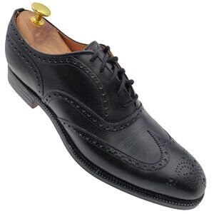 Church's Famous English Shoe Men 10 Black Leather Wingtip Benchmade Dress Oxford